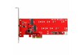 folie 2 von 4, vergrößern, 2x m.2 sata ssd schnittstellenkarte - pcie - pci express m.2 sata iii controller - ngff karte (pex2m2)