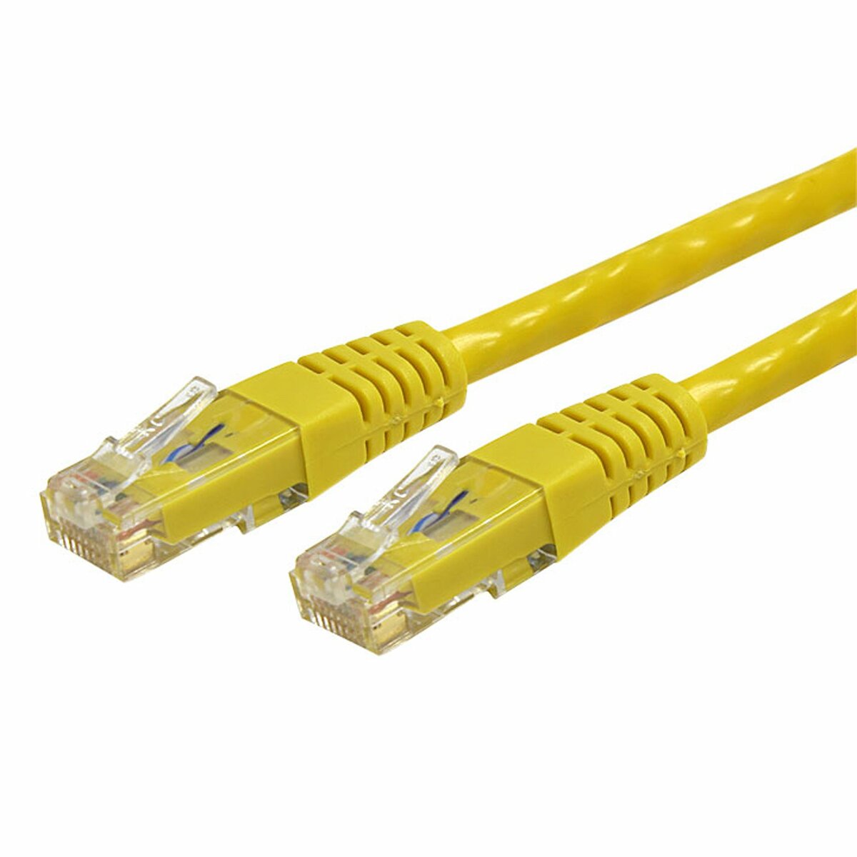 StarTech.com 1ft CAT6 Ethernet Cable - 10 Gigabit Molded RJ45 650MHz 100W  PoE Patch Cord - CAT 6 10GbE UTP Network Cable with Strain Relief - Blue -  Fluke Tested/Wiring is UL