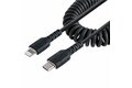 folie 1 von 5, vergrößern, 50cm usb c auf lightning kabel, spiralkabel, mfi-zertifiziert, schnellladekabel für iphone/ipad , schwarz, langlebiger tpe-mantel aus aramidfaser, usb c 2.0 kabel (rusb2clt50cmbc)