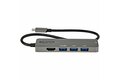 folie 2 von 3, vergrößern, usb-c multiport adapter - usb-c auf hdmi 2.0b 4k 60hz (hdr10), 100w power delivery pass-through, 4-port usb 3.0 hub - usb type-c mini dock - 30cm langes kabel (dkt30chpd3)