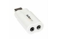 folie 3 von 5, vergrößern, usb audio adapter - usb auf soundkarte in weiß - soundcard mit usb (stecker) und 2x 3,5mm klinke extern (icusbaudio)