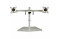 folie 1 von 4, vergrößern, dual-monitorständer - ergonomischer freistehender dual-monitor desktop ständer für zwei 24" (8kg) vesa-bildschirme - synchron höhenverstellbar - doppel-monitor halterung