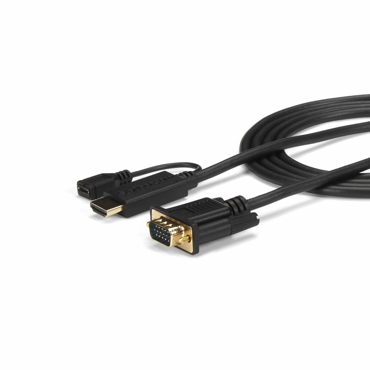 folie 1 von 5, vergrößern, 1,8m aktives hdmi auf vga konverter kabel - hdmi zu vga adapter 180cm - schwarz - 1920x1200 / 1080p (hd2vgamm6)