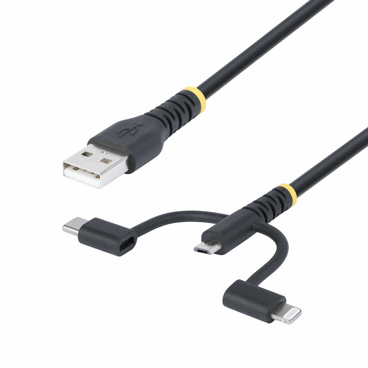 folie 1 von 9, vergrößern, 1m usb multi ladekabel 3 in 1, usb zu usb-c micro lightning