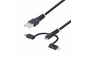 folie 1 von 9, vergrößern, 1m usb multi ladekabel 3 in 1, usb zu usb-c micro lightning
