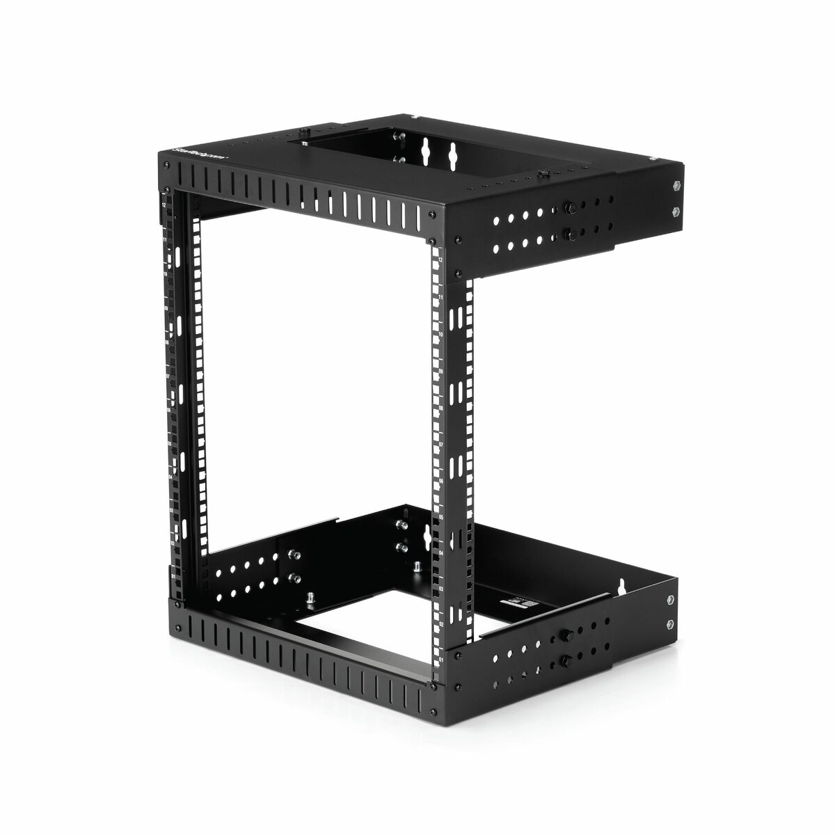 folie 1 von 4, vergrößern, 2-pfosten 12he heavy-duty wandmontage netzwerk-rack, 19" open frame server rack mit einstellbarer tiefe, wandmontage rack