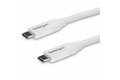 folie 1 von 4, vergrößern, usb-c auf usb-c kabel mit 5a power delivery - st/st - weiss - 4m - usb 2.0 - usb-if zertifiziert (usb2c5c4mw)