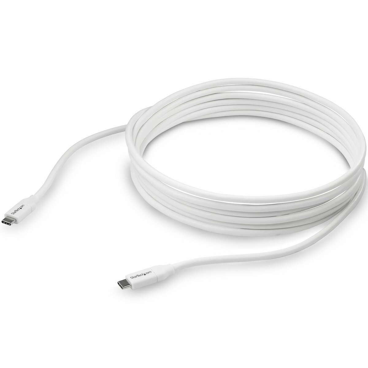 folie 3 von 4, vergrößern, usb-c auf usb-c kabel mit 5a power delivery - st/st - weiss - 4m - usb 2.0 - usb-if zertifiziert (usb2c5c4mw)