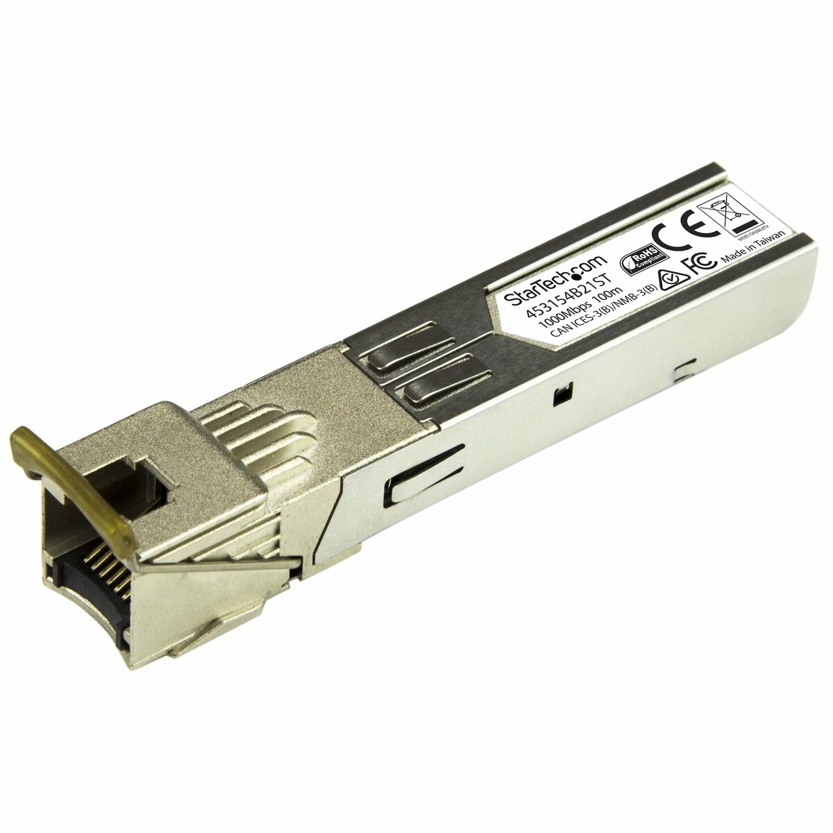 folie 1 von 3, vergrößern, gigabit kupfer rj45 sfp transceiver modul (hp 453154-b21 kompatibles sfp, 1000base-t, mini gbic) (453154b21st)