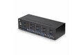 folie 2 von 6, vergrößern, 4-port kvm switch dual monitor displayport, 4k 60hz, 2x usb 3.0 hub und 2x usb 2.0 hid ports, hotkey/drucktasten, kvm umschalter für zwei monitore, 4 pc 2 monitore (p4dd46a2-kvm-switch)