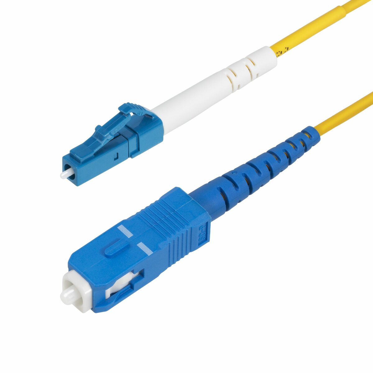 folie 1 von 6, vergrößern, 1 meter lwl patchkabel lc sc (upc) singlemode os2 simplex, 9/125µm, 40g/100g, lszh glasfaserkabel (spsmlcsc-os2-1m)