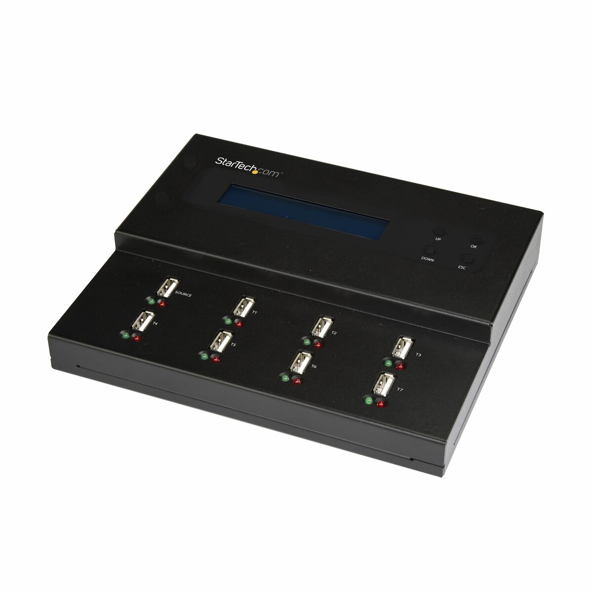 folie 1 von 5, vergrößern, 1:7 usb stick klonstation und löscher, 1,5 gb/min, lcd