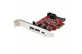 folie 1 von 3, vergrößern, usb-c pcie karte mit 5 ports - 10 gbit/s usb 3.2 gen 2 pcie karte mit 1x usb-c & 2x usb-a - 1x 2-port idc (interne 5 gbit/s usb ansschluss) - usb-c pci express kontroller (pexusb312a1c1h)