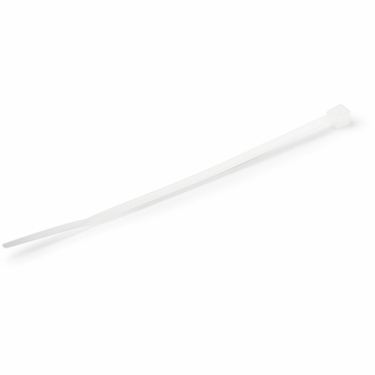 folie 1 von 5, vergrößern, kabelbinder 100x2 mm - selbstsichernde nylon-kabelbinder mit gebogener spitze, bündeldurchmesser bis zum 22 mm , 8 kg zugfestigkeit, 94v-2/ul, 1000 stück - weiß (cbmzt4nk)