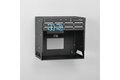 folie 6 von 7, vergrößern, 2-pfosten 8he open frame wandmontage netzwerk-rack mit fachboden, wandmontage daten-rack mit einstellbarer tiefe für av / it