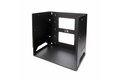 folie 5 von 7, vergrößern, 2-pfosten 8he open frame wandmontage netzwerk-rack mit fachboden, wandmontage daten-rack mit einstellbarer tiefe für av / it