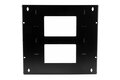 folie 4 von 7, vergrößern, 2-pfosten 8he open frame wandmontage netzwerk-rack mit fachboden, wandmontage daten-rack mit einstellbarer tiefe für av / it