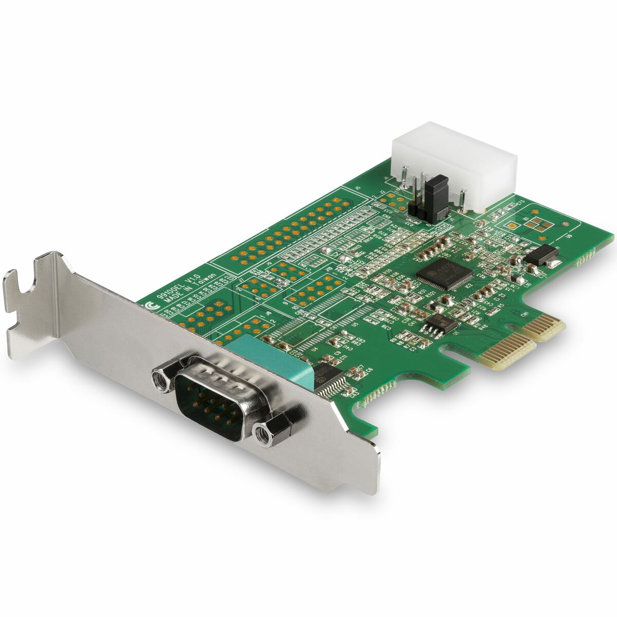 folie 1 von 5, vergrößern, 1 port serielle pci express rs232 adapter karte - serielle pcie rs232 kontroller karte - pcie zu seriell db9 - 16950 uart - niedrigprofil-erweiterungskarte - windows & linux (pex1s953lp)