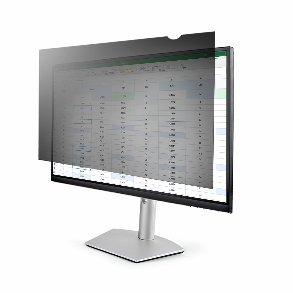 folie 1 von 7, vergrößern, 19.5" 16:9 monitor blickschutzfilter, bildschirm blickschutzfolie mit 51% blaulichtfilter, sichschutzfolie mit 60 grad sichtwinkel, blaulicht displayschutzfolie (19569-privacy-screen)
