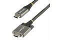 folie 1 von 8, vergrößern, 1m usb-c kabel mit schraubensicherung 10gbit/s - usb 3.1/3.2 gen 2 typ-c kabel - 100w (5a) power delivery laden, dp alt modus - usb-c kabel zum laden/synchronisieren (usb31ccslkv1m)