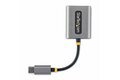 folie 5 von 9, vergrößern, usb-c audio splitter, usb typ c dual kopfhörer splitter/adapter mit mikrofoneingang, usb-c auf klinke für 2 kopfhörer gleichzeitig, usb-c aux adapter für zwei headsets, 24-bit dac