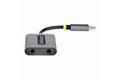 folie 3 von 9, vergrößern, usb-c audio splitter, usb typ c dual kopfhörer splitter/adapter mit mikrofoneingang, usb-c auf klinke für 2 kopfhörer gleichzeitig, usb-c aux adapter für zwei headsets, 24-bit dac