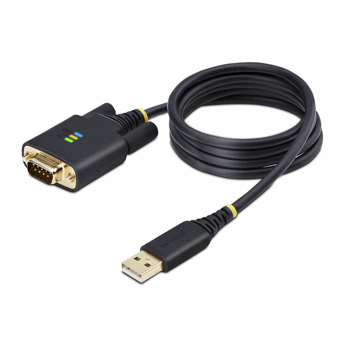 folie 1 von 8, vergrößern, 1m usb auf seriell adapter, com-retention, ftdi, usb-a zu db9 kabel, usb rs232, wechselbare schrauben/muttern (1p3ffcb-usb-serial)