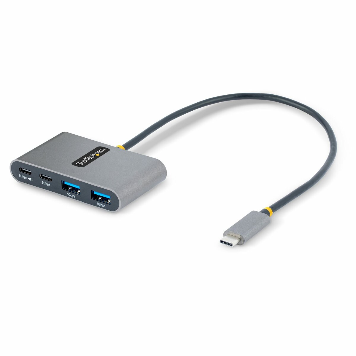 Product  StarTech.com 4-Port USB-C Hub with 100W Power Delivery  Pass-Through Charging, 2x USB-A + 2x USB-C, 5Gbps, USBC Hub w/ 1ft (30cm)  Long Cable, Portable Laptop USB Type-C to USB-A/C Hub 