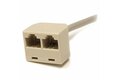 folie 2 von 3, vergrößern, 2 auf 1 rj45 10/100 mbit/s splitter kabel adapter - st/bu (rj45splitter)