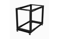 folie 1 von 6, vergrößern, 4-pfosten 15 he mobiles open frame serverrack, 19 zoll netzwerk rack mit rädern, rack für computer/av/daten/it geräte - rollen, nivellierfüße oder bodenmontage (4postrack15u)