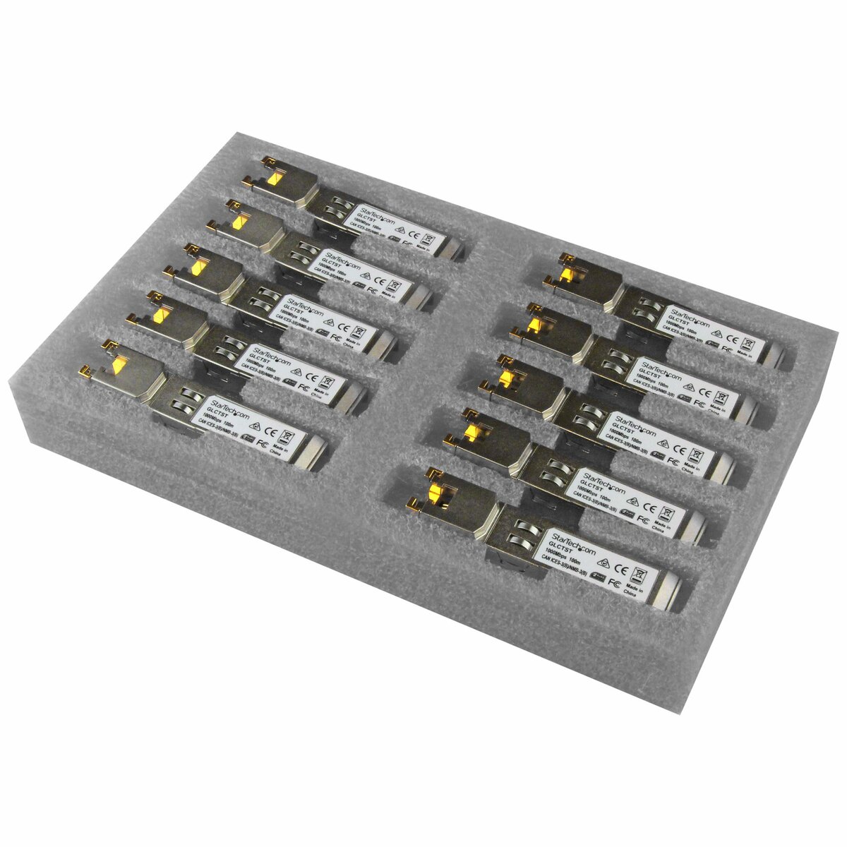 folie 1 von 6, vergrößern, gigabit rj45 kupfer sfp transceiver modul - cisco glc-t kompatibel - 1000base-t - mini-gbic - 10er pack (glct10pkst)