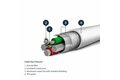 folie 4 von 6, vergrößern, 1m usb-a auf lightning-kabel - hochbelastbare, robuste aramidfaser - usb typ-a auf lightningkabel - lade-/synchronisationskabel - apple mfi-zertifiziert ipad/iphone 12 - weiß (rusbltmm1m)