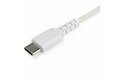 folie 2 von 4, vergrößern, 2m usb-c ladekabel - langlebiges usb 2.0 typ c zu usb c datenübertragungs-/schnellladekabel - tpe mantel aramidfaser m/m 60w weiß - samsung s10 s20 ipad pro ms surface (rusb2ac2mw) (rusb2cc2mw)
