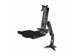 folie 2 von 4, vergrößern, sitz-steh monitorarm - verstellbarer sitz-steh arbeitsplatz monitorarm für ein einzelnes 27" vesa display - ergonomischer gelenk stehpult konverter mit tastaturablage (armstscp1)