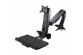 folie 1 von 4, vergrößern, sitz-steh monitorarm - verstellbarer sitz-steh arbeitsplatz monitorarm für ein einzelnes 27" vesa display - ergonomischer gelenk stehpult konverter mit tastaturablage (armstscp1)