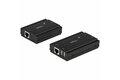folie 1 von 6, vergrößern, 4 port usb 2.0 extender-hub über ein einzelnes cat5e/cat6 ethernet kabel (rj45) - 100 m - usb extender hub adapter - metallgehäuse - externe stromversorgung - 480 mbit/s (usb2004ext100)