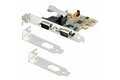 folie 10 von 13, vergrößern, 2 port pci express serielle schnittstellenkarte, pcie auf rs232 (db9) karte, serielle adapter karte / erweiterungskarte, 16c1050 uart, com retention, windows/linux (21050-pc-serial-card)