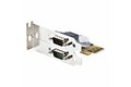 folie 13 von 13, vergrößern, 2 port pci express serielle schnittstellenkarte, pcie auf rs232 (db9) karte, serielle adapter karte / erweiterungskarte, 16c1050 uart, com retention, windows/linux (21050-pc-serial-card)