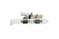folie 3 von 13, vergrößern, 2 port pci express serielle schnittstellenkarte, pcie auf rs232 (db9) karte, serielle adapter karte / erweiterungskarte, 16c1050 uart, com retention, windows/linux (21050-pc-serial-card)