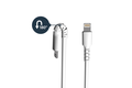 folie 2 von 5, vergrößern, 2m usb-a auf lightning-kabel - hochbelastbare, robuste aramidfaser - usb typ-a auf lightningkabel - lade-/synchronisationskabel - apple mfi-zertifiziert ipad/iphone 12 - weiß (rusbltmm2m)