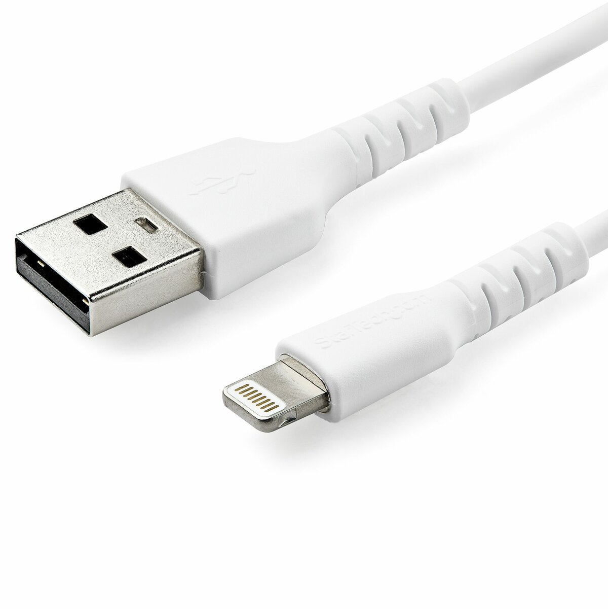 folie 1 von 5, vergrößern, 2m usb-a auf lightning-kabel - hochbelastbare, robuste aramidfaser - usb typ-a auf lightningkabel - lade-/synchronisationskabel - apple mfi-zertifiziert ipad/iphone 12 - weiß (rusbltmm2m)