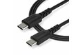 folie 3 von 3, vergrößern, 2m usb-c ladekabel - langlebiges usb 2.0 typ c zu usb c datenübertragungs-/schnellladekabel - tpe mantel aramidfaser m/m 60w schwarz - samsung s10 s20 ipad pro ms surface (rusb2ac2mb) (rusb2cc2mb)
