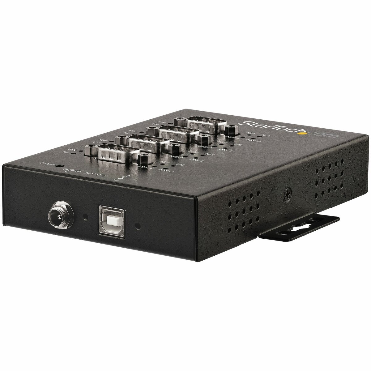 folie 1 von 5, vergrößern, 4 port serieller hub, usb auf rs232/rs485/rs422 adapter - industrieller usb 2.0 auf db9 konverter hub - ip30 schutzklasse - hutschienenmontierbar, 15kv esd schutz (icusb234854i)