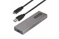 folie 1 von 12, vergrößern, usb-c m.2 externes gehäuse für nvme und sata m.2 - usb-c/usb-a auf m.2 nvme/sata ssd - 10gbit/s, m/b+m key - 2230/2242/2260/2280 - aluminiumgehäuse - werkzeuglos (m2-usb-c-nvme-sata)