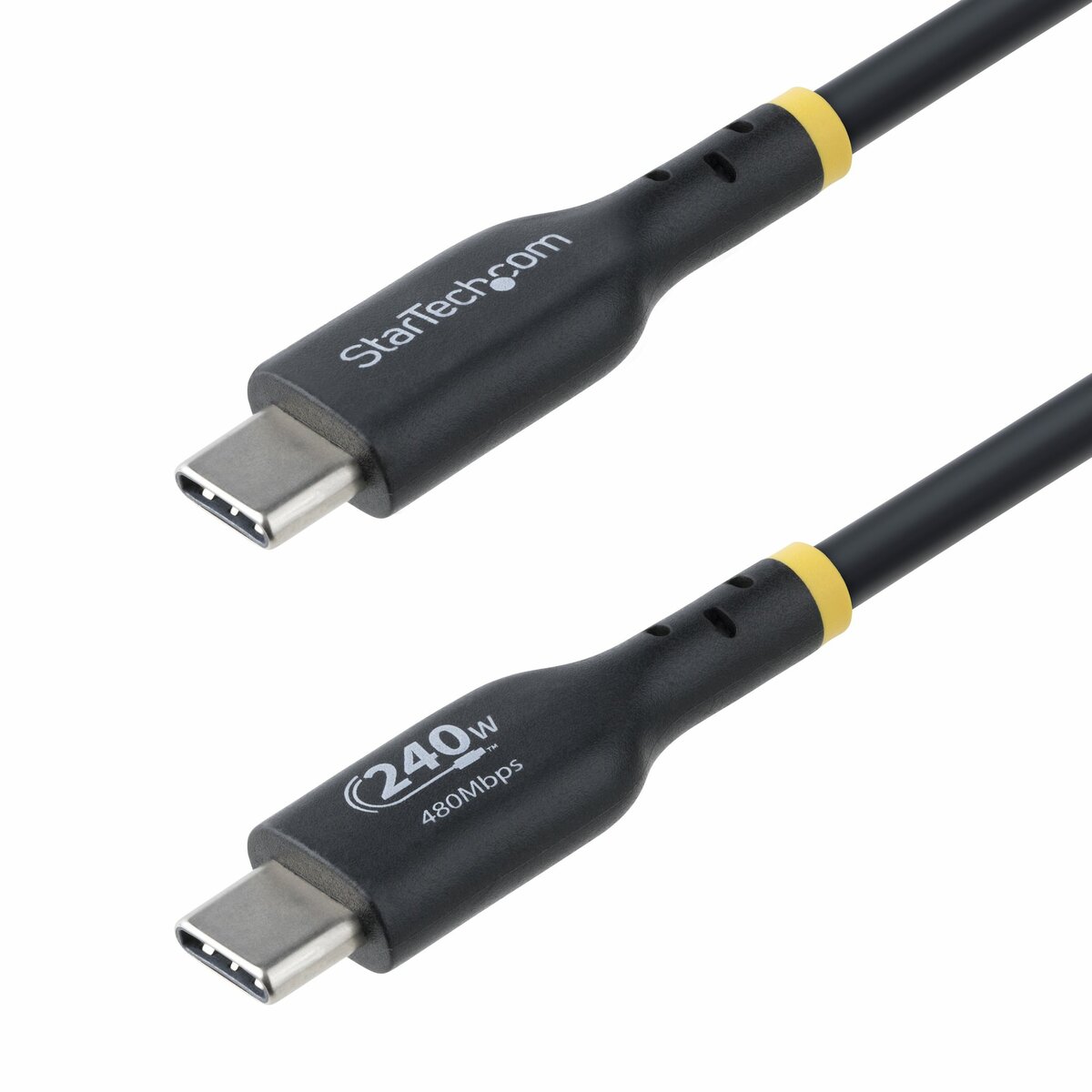 folie 1 von 7, vergrößern, 3 meter usb-c ladekabel, usb-if zertifiziert, usb c schnellladekabel, 240w pd 3.1 epr, usb c 2.0 laptop-ladekabel, usb-c datenübertragungskabel, tpe-mantel, m/m