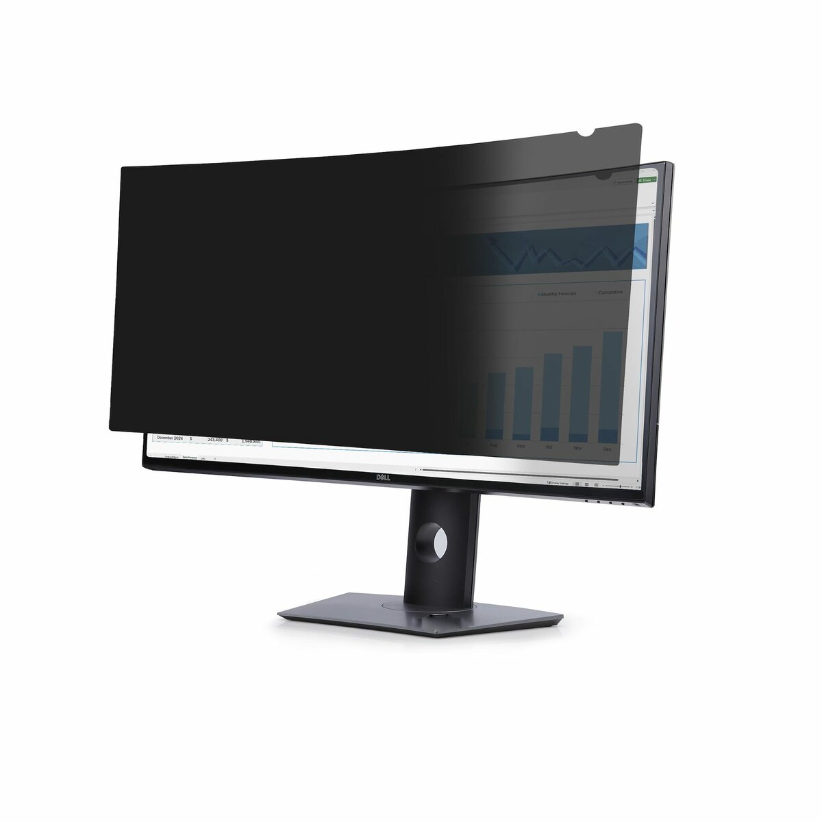 folie 1 von 6, vergrößern, monitor blickschutzfolie für dell p3424we, zweiseitig, taa
