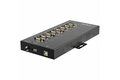 slide 1 of 5, zoom in, 8 port serial hub usb to rs232/rs485/rs422 adapter, industrial usb 2.0 to db9 serial converter hub, ip30 rated, din rail mountable metal serial hub, 15kv esd protection - 6ft locking cable incl (icusb234858i)