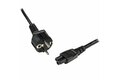 folie 1 von 3, vergrößern, 1 m laptop ladekabel, eu schuko auf c5, 2,5a 250v, 18awg, notebook / laptop ersatzstromkabel, laptop netzteil stromkabel, kleeblatt/mickey mouse netzkabel (pxtnb3seu1m)