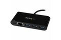 folie 2 von 5, vergrößern, usb-c auf ethernet adapter mit 3 port usb 3.0 hub und stromversorgung - usb-c gbe adapter mit usb hub und 3 usb a ports (us1gc303apd)