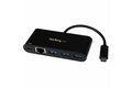 folie 1 von 5, vergrößern, usb-c auf ethernet adapter mit 3 port usb 3.0 hub und stromversorgung - usb-c gbe adapter mit usb hub und 3 usb a ports (us1gc303apd)